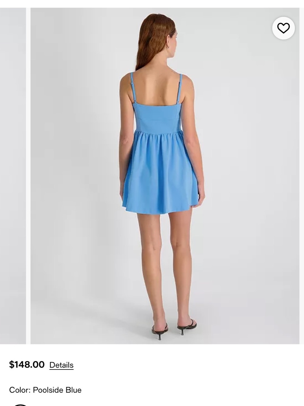 French Connection Poolside Blue
Women's Sweetheart Neck Mini Dress - Picture 4 of 5